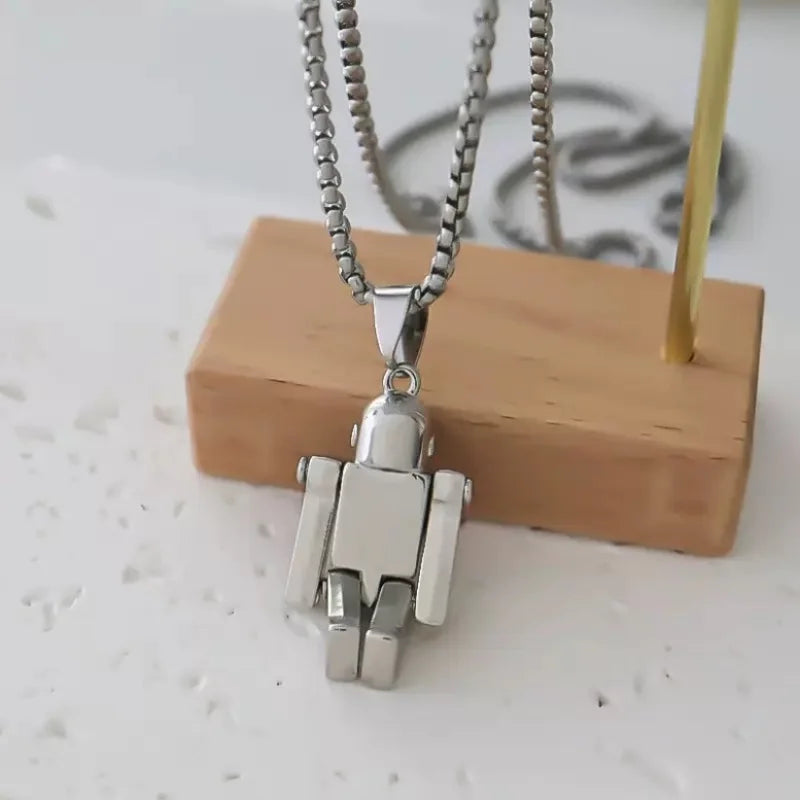 PENDRA Robotpunk Hip Hop Robot Pendant Necklace