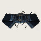 PENDRA Velayne Leather Black Chain Punk Corset Belt
