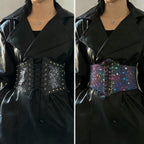PENDRA Galaene Leather Lace Gothic Corset Belt