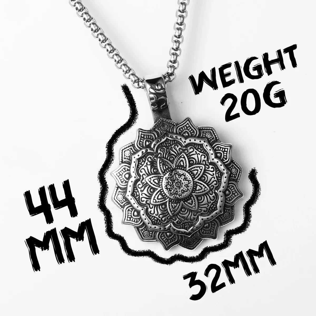 PENDRA Buddhism Mandala Steel Necklace