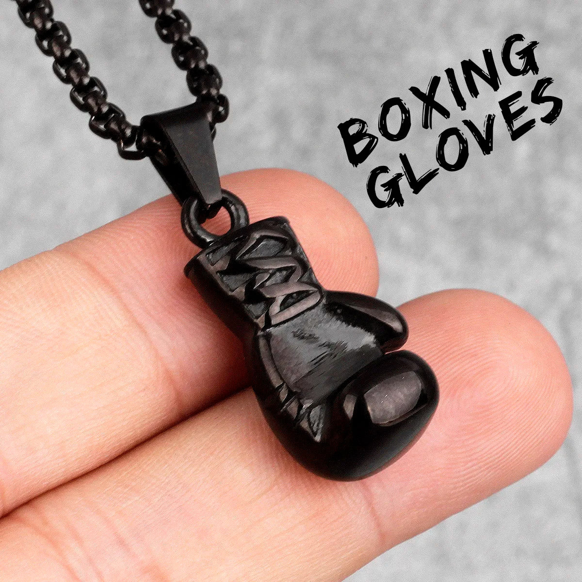 PENDRA Boxing Gloves Boxer Steel Necklace