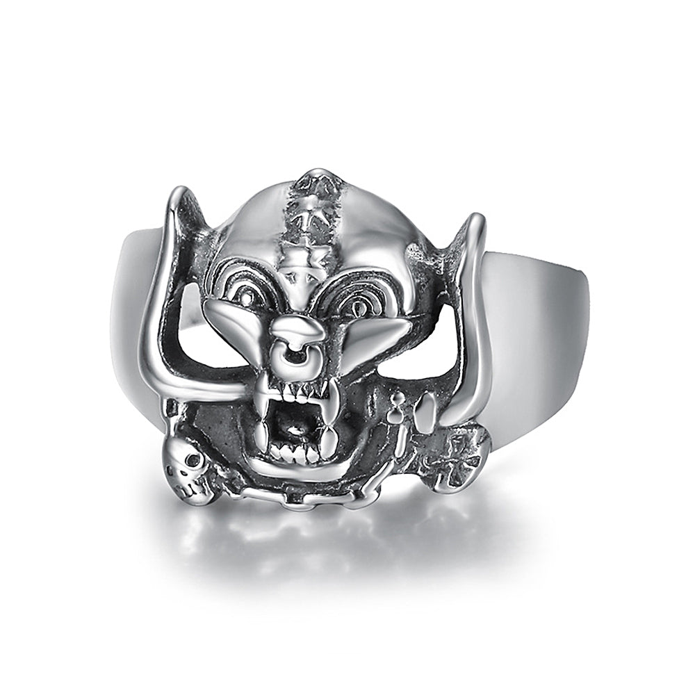 PENDRA Skullbiker Ethnic Skull Biker Ring