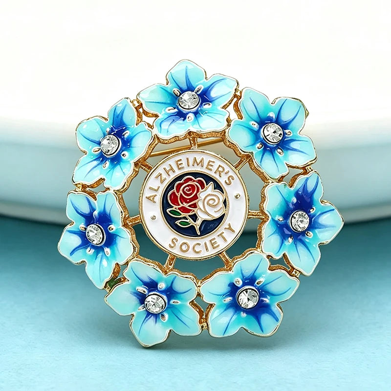 PENDRA Forgetmenot Alzheimer's Society Brooch