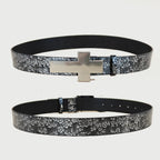 PENDRA Rheaessa Black Cross Buckle Cross Luxury Belt