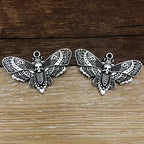 PENDRA Mothskull Gothic Moth Skull Pendant Set