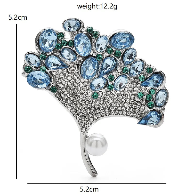 PENDRA Ginkgoa Luxury Ginkgo Leaf Brooch