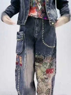 PENDRA Willow Rivet Diamond Pocket Jeans