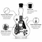 350ml Glass Liquor Decanter Guitar Design Skull Rock Style Whiskey Bottle Decorative Bar Accessory Collectible Gift