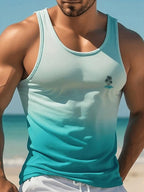 PENDRA Sleeveless Hawaiian Crew Neck Tank Beach Tank Top