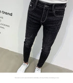 PENDRA Korean Slim Black Jeans