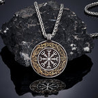 PENDRA Rune Compass Leather Necklace