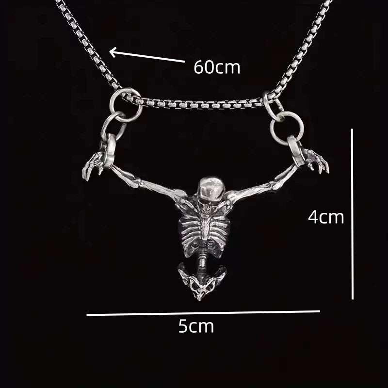 PENDRA Punishedman Gothic Skull Pendant Necklace