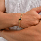 Stylish Men's Chain Bracelet,Hip Hop Stainless Steel Cuban Chain Wristband,Jewelry Gift for Father Son Husband BBF