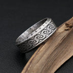 PENDRA Futhark Simple Stainless Steel Rune Ring