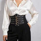 PENDRA Koraessa Leather Black Punk Corset Belt