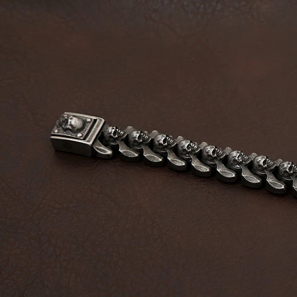 PENDRA Skullforge 316L Stainless Steel Skull Bracelet