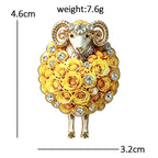 PENDRA Meadow Rhinestone Sheep Brooch