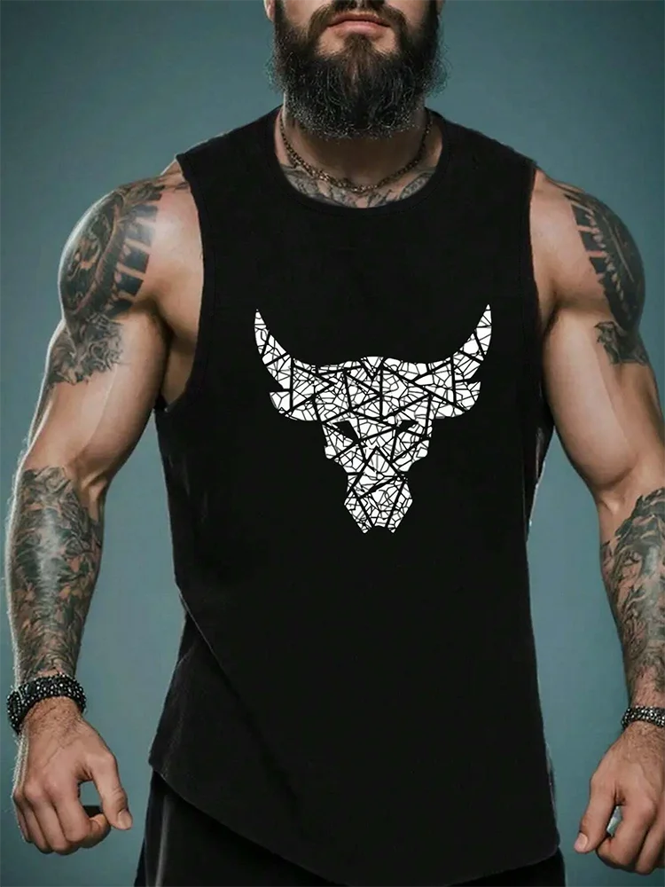 Summer Outdoor Sports Loose Comfortable Men's Tank Top Fitness Breathable Men's Tank Top Street Fashion Men's Sleeveless T-shirt