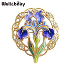 PENDRA Iriselle Famous Painting Iris Flower Brooch
