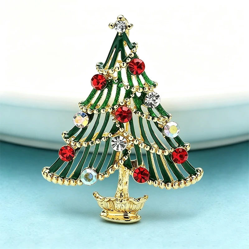 PENDRA Noelara Classical Christmas Tree Brooch