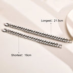 PENDRA Cuban Silver Chunky Bracelet