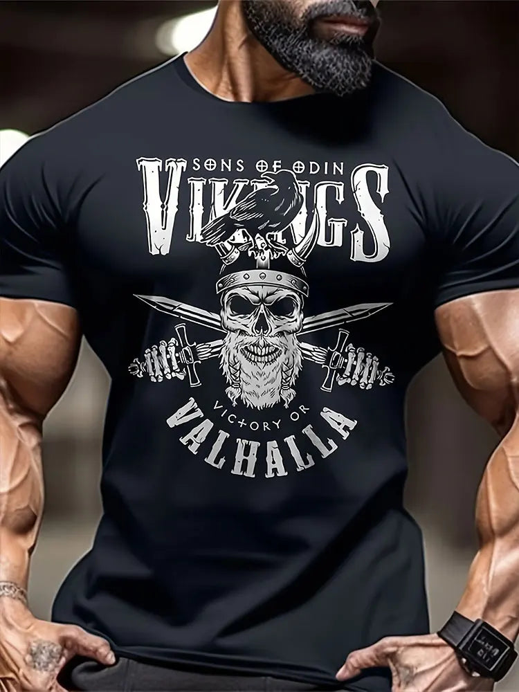 PENDRA Skull Print Short Sleeve Tees T-Shirt