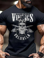 PENDRA Bull Print Tees Urban Short-Sleeve Travel T-Shirt