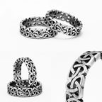 PENDRA Celtic Knot Rock Steel Ring