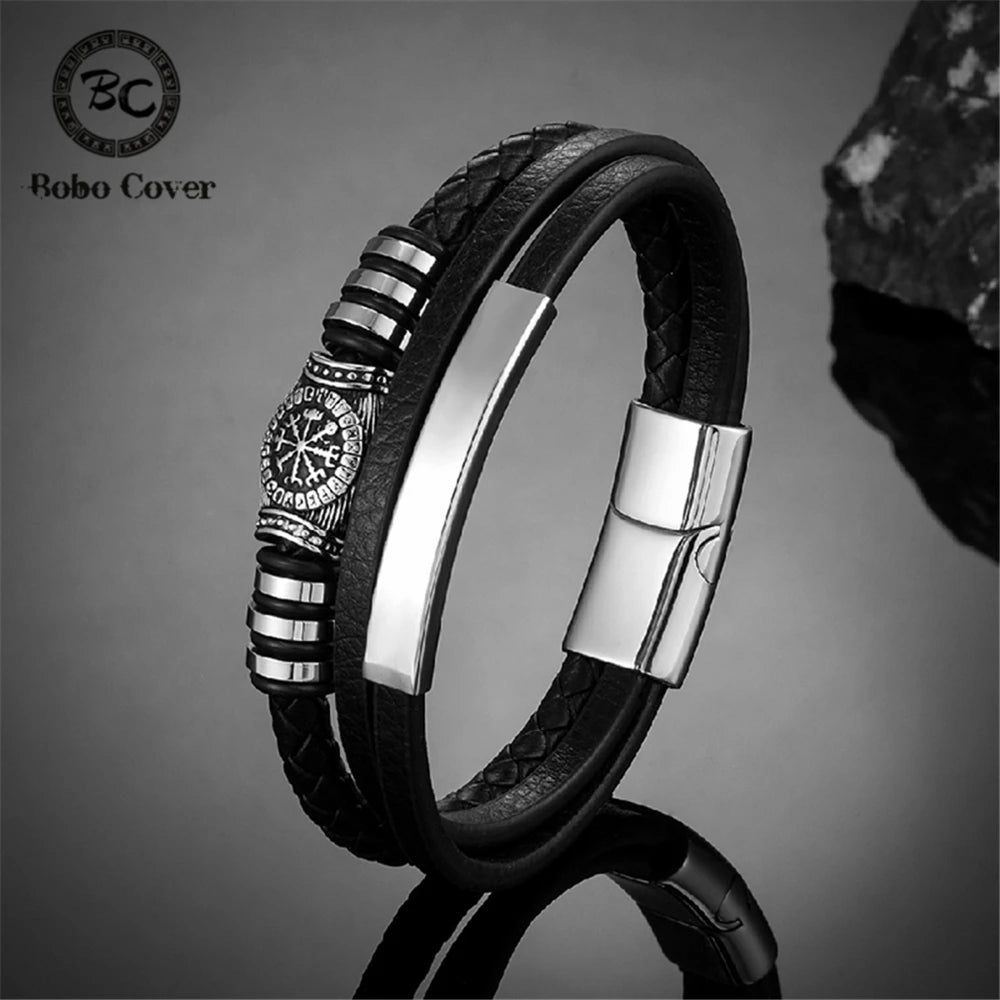 PENDRA Rune Compass Steel Bracelet