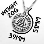 Retro Viking Runes Odin Men Necklaces Stainless Steel Pendant Chain Women Punk Fashion Jewelry New In Accessories Gift Wholesale