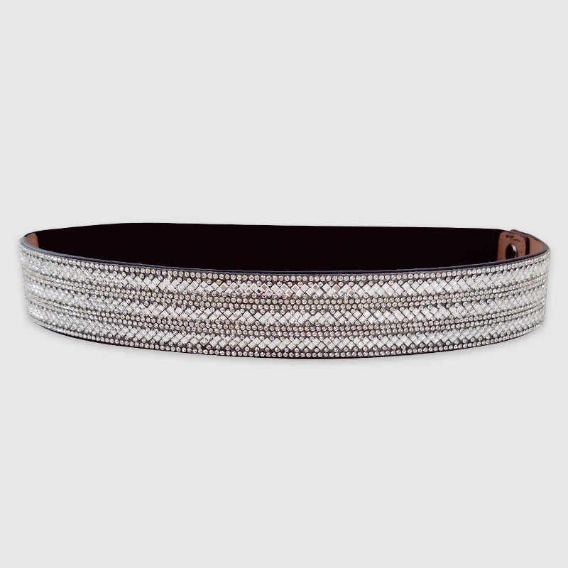 Rhinestone slim waist chain women's full diamond decorative dress accessories wedding dress Corset belt tassel belly dance skirt