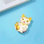 PENDRA Lovely Enamel Cat Brooch
