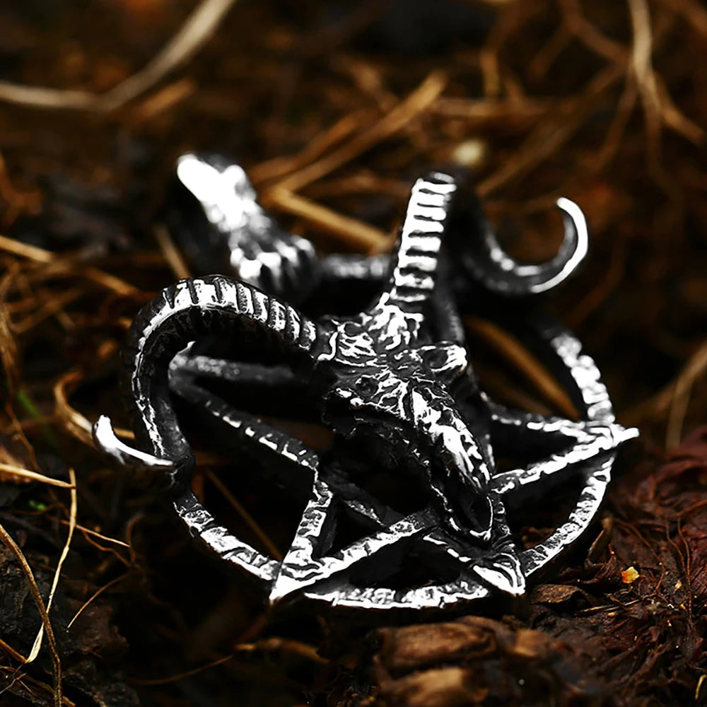 PENDRA Goatpentagram Pentagram Goat Head Pendant