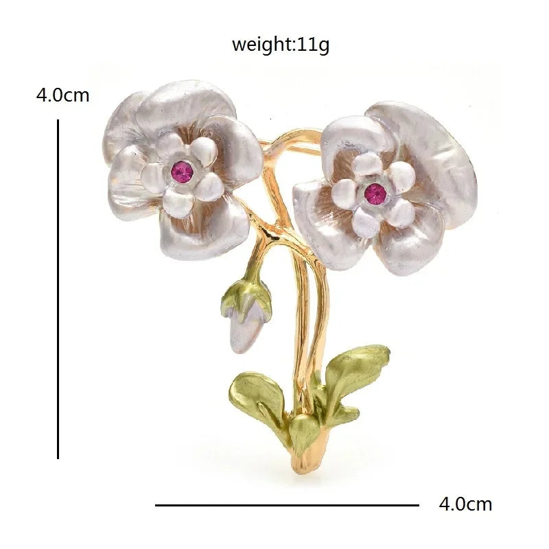 PENDRA Folibird Leaf and Bird Brooch