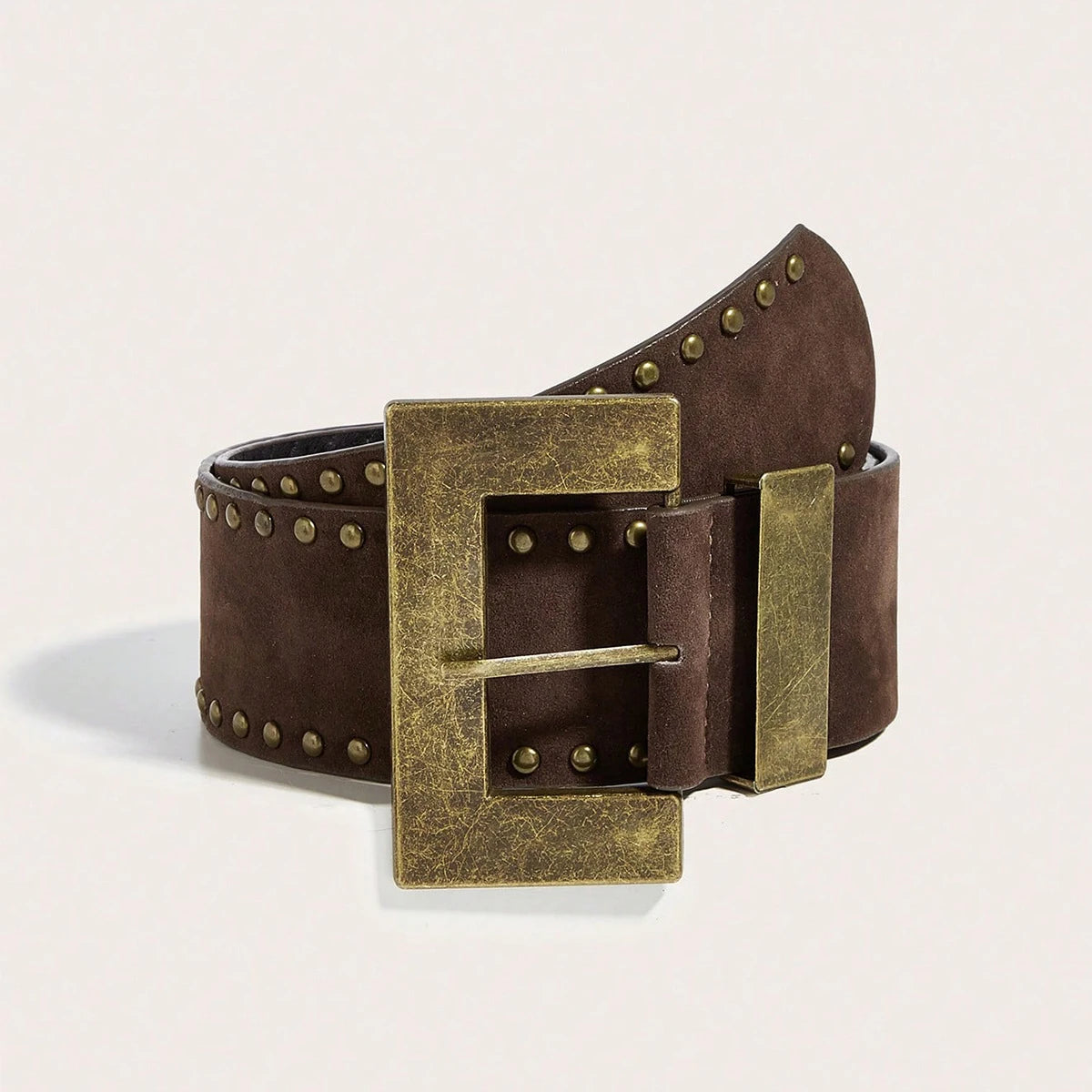 Western Cowboy Cowgirl velvet leather belt For Women Square Buckle Dress Coat Corset Belt Desiner Luxury Waistband For Winter