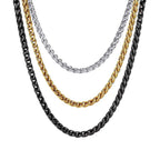 PENDRA Wheat Black Chain Necklace