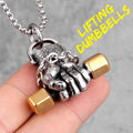 PENDRA Fitness Fist Dumbbell Steel Necklace