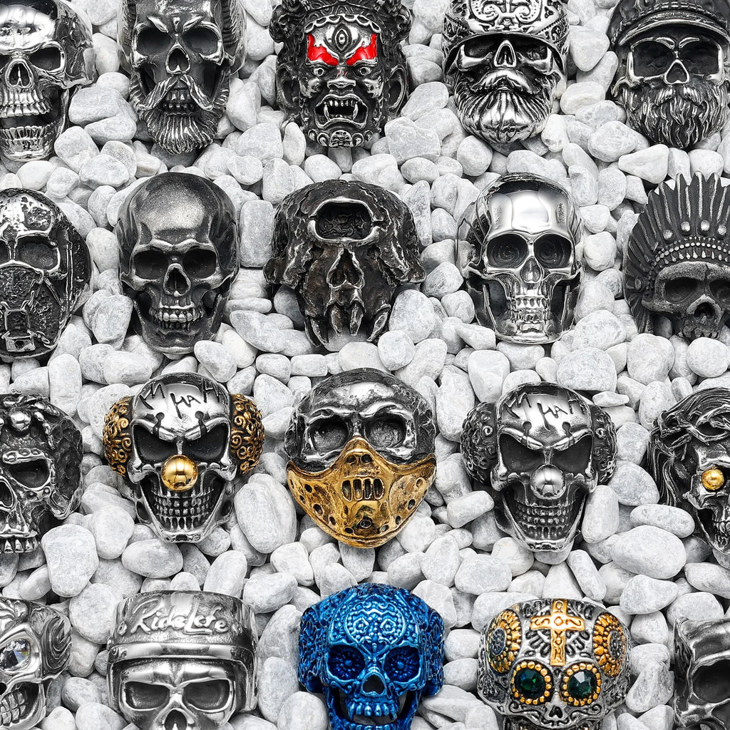 PENDRA Punk Gothic Skull Ring