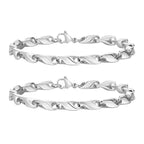 6.4mm Wide Link Chain Bracelets for Men, New Fashion Waterproof Stainless Steel Chains Wristband Gift for Him Jewelry