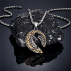 PENDRA Celtic Knot Rune Crow Necklace