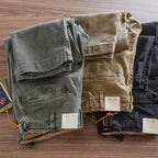 Heavy Tooling Straight-leg Pants Men's Korean Ami Kaji Pure Cotton Men's Long Pants Old Worn Hole Casual Pants Cotton Mens Jeans