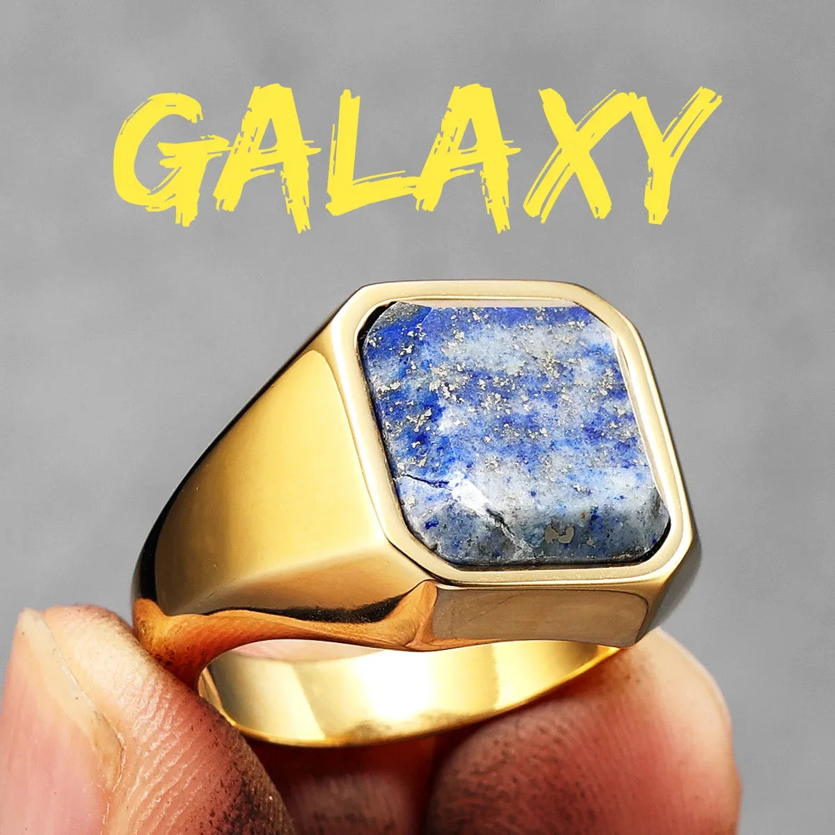 Luxury Galaxy Starry Sky Men Rings Stainless Steel Punk Rock Aesthetic Fashion Women Jewelry Accessories For Gift Wholesale