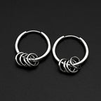 Asymmetrical Heart Lightning Bolt Hoop Earrings Punk Gothic Chain Drop Earring Stainless Steel for Women Men Edgy Y2K Jewelry