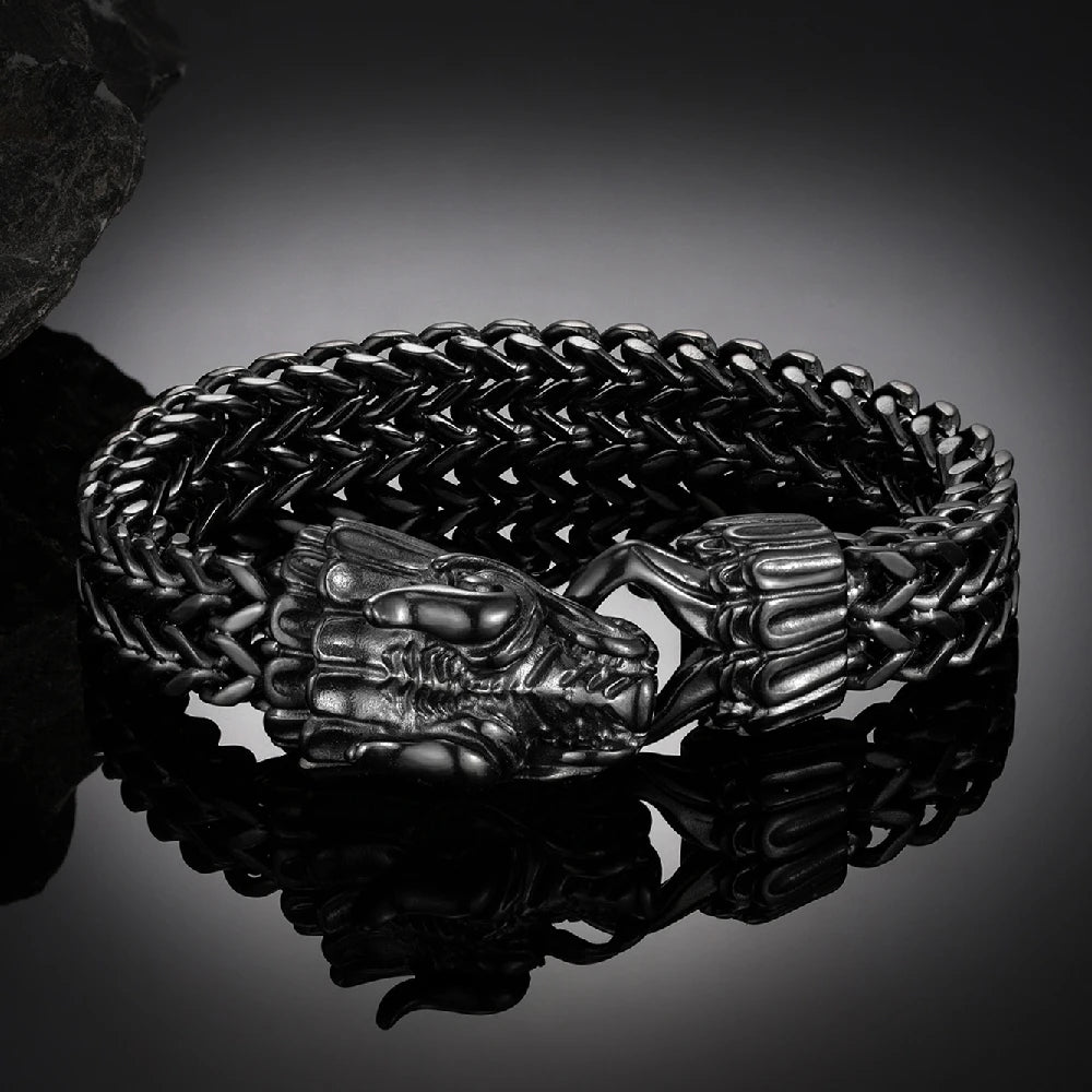 PENDRA Dragon Gold Steel Bracelet