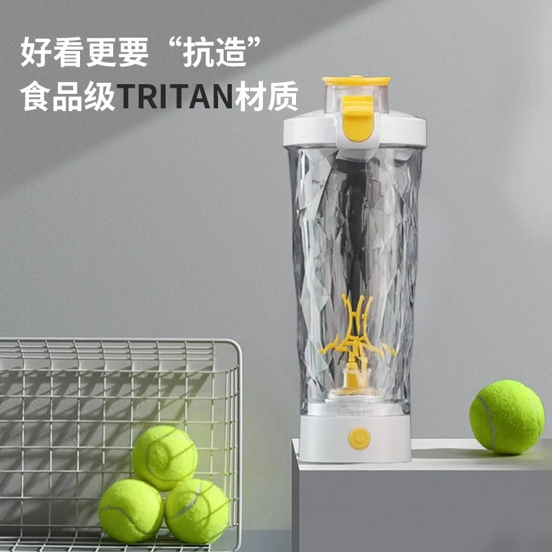 Rechargeable Electric Protein Shaker, Automatic Mixing Blender Bottle, BPA Free Portable Water Cup for Gym, Travel, Hiking,
