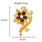 PENDRA Aurelia Gold-Color Flower Brooch