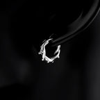 Gothic Punk Barbed Wire Spike Hoop Earrings Stainless Steel Huggie Hoops Street Ear Jewelry Emo Alt Teens Men Piercing Decor