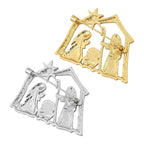 PENDRA Metal Nativity Scene Brooch
