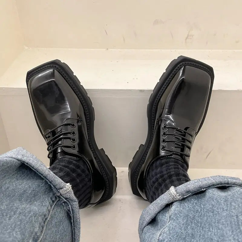 PENDRA Leather Platform End Shoes
