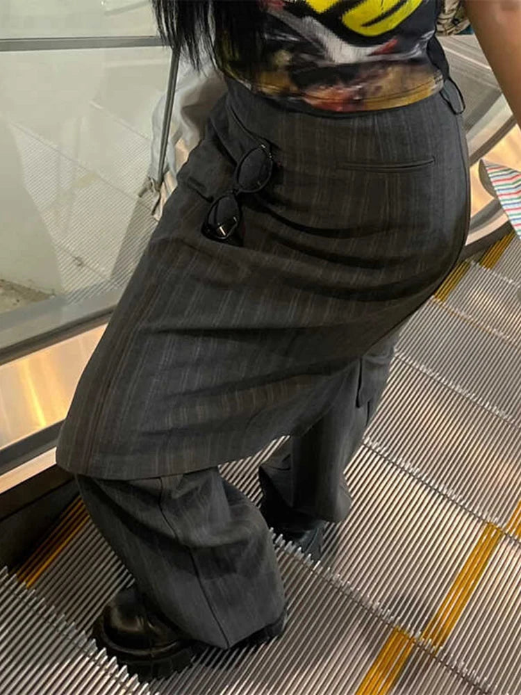 PENDRA Striped Fart Curtain Pants